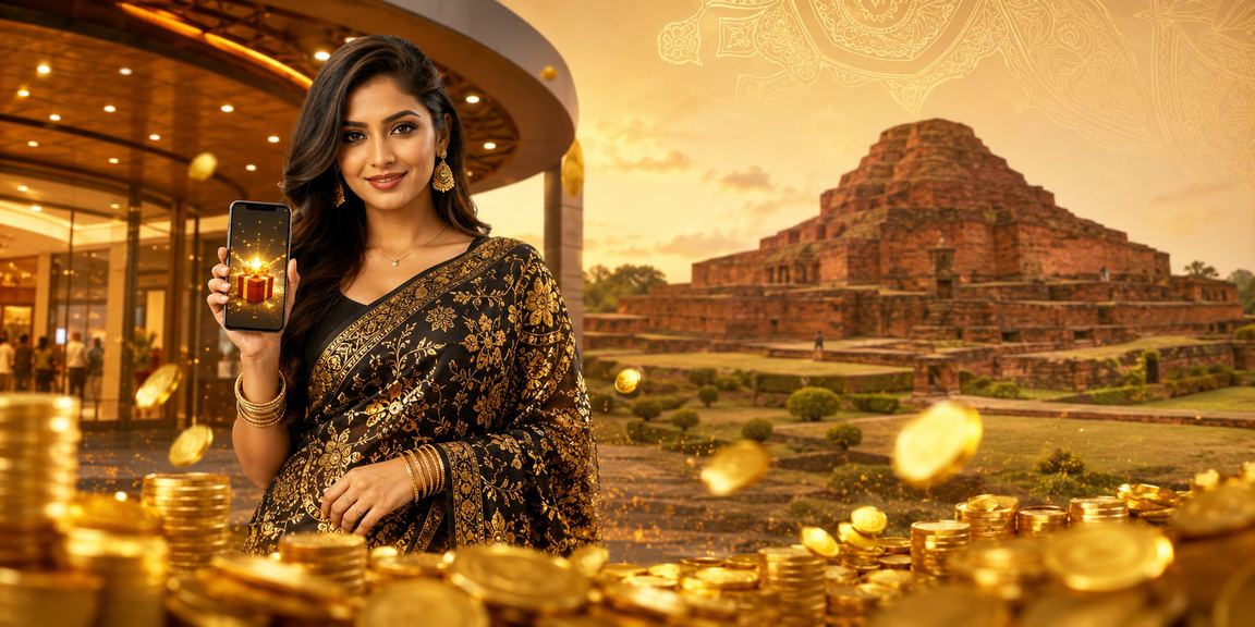 বাংলাদেশি মডেল হাতে রেড এনভেলপ বোনাস নিয়ে cbaji42 প্রচারণায়