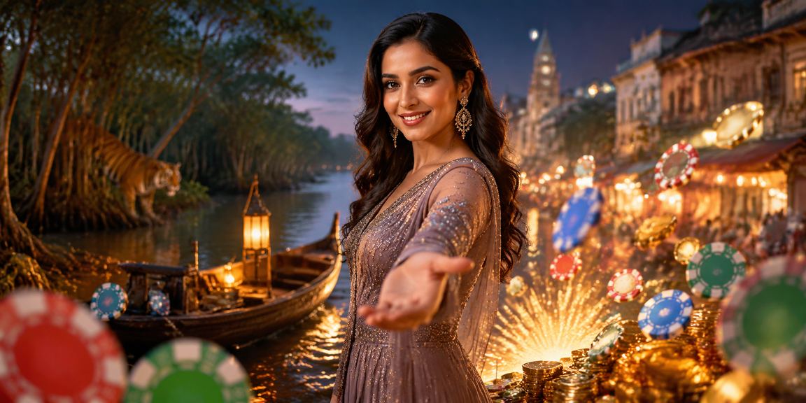 সুন্দরবনের রাতের বাজারে বিনোদন ও ক্যাসিনো পরিবেশে cbaji42 জ্যাকপটের উৎসব